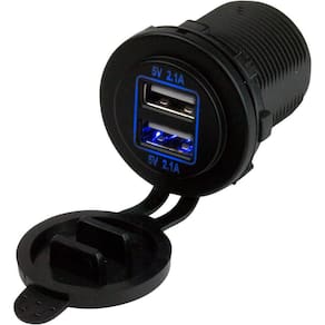 Soquete de alimentação USB Sea Dog 426515-1 duplo para 2 dispositivos