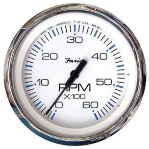 Tacômetro Faria Chesapeake Branco SS 4 - 6000 RPM (Gás)