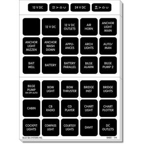 Conjunto de etiquetas Blue Sea Systems 4217 Square Format - 120
