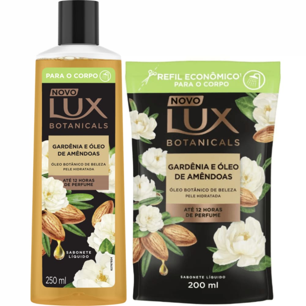 Sabonete Líquido Lux Gardênia e Óleo de Amêndoas Pele Hidratada Botanicals + Refil