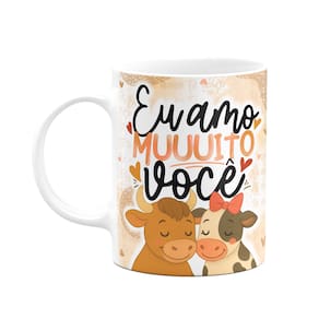 Caneca Namorados - Eu amo muuuito você! 325ml