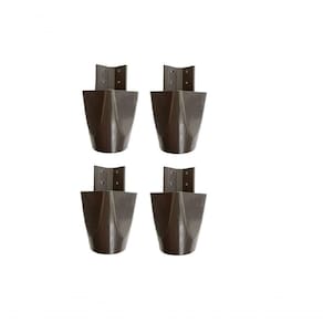 Kit Com 4 Pés Para Multiusos Guarda Roupas 7cm Mari Café