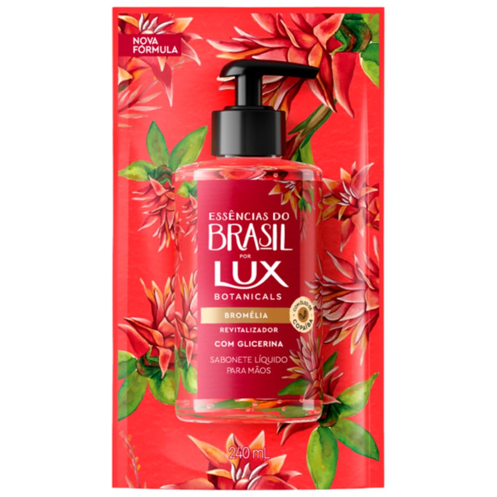 Sabonete Líquido Lux Bromélia Revitalizador Botanicals Refil 240ml