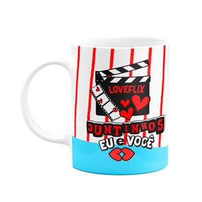 Caneca Namorados Loveflix - Juntinhos eu e você