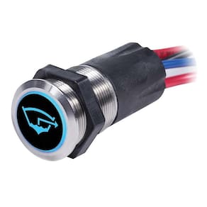 Interruptor com botão de pressão Blue Sea Systems 4180 15A OFF-ON retroiluminado