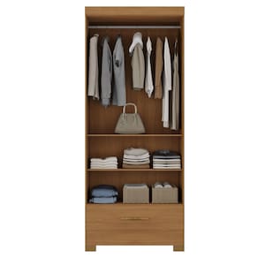 Guarda Roupa Roupeiro Multiuso Smart Versatile 1 Gaveta Sem Portas Cinamomo - Rodial Móveis