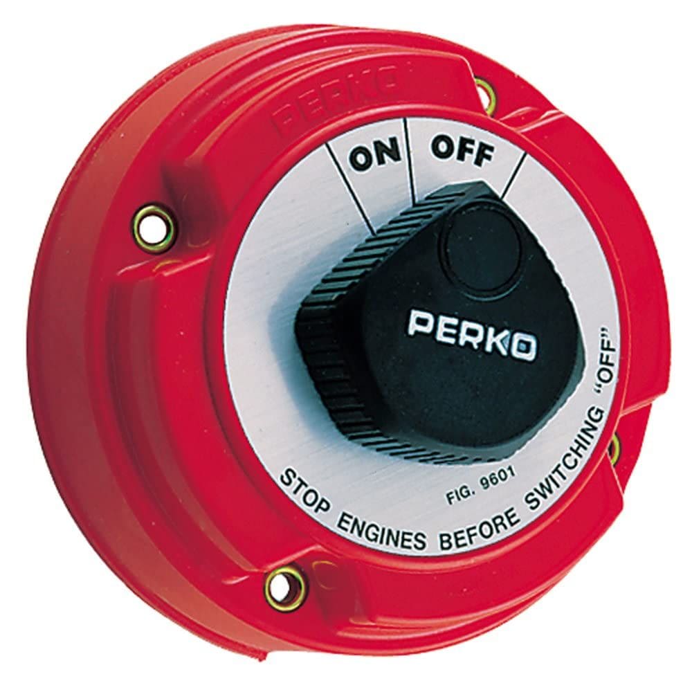 Chave de desconexão da bateria Perko 9601DP, vermelha