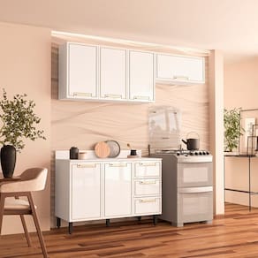 Cozinha Completa 3 Peças 224,5cmx200cm Amara Branco