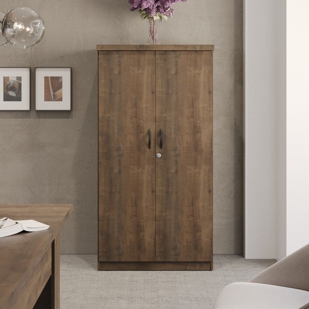 Armário para Escritório 2 Portas Design Moderno Carvalho