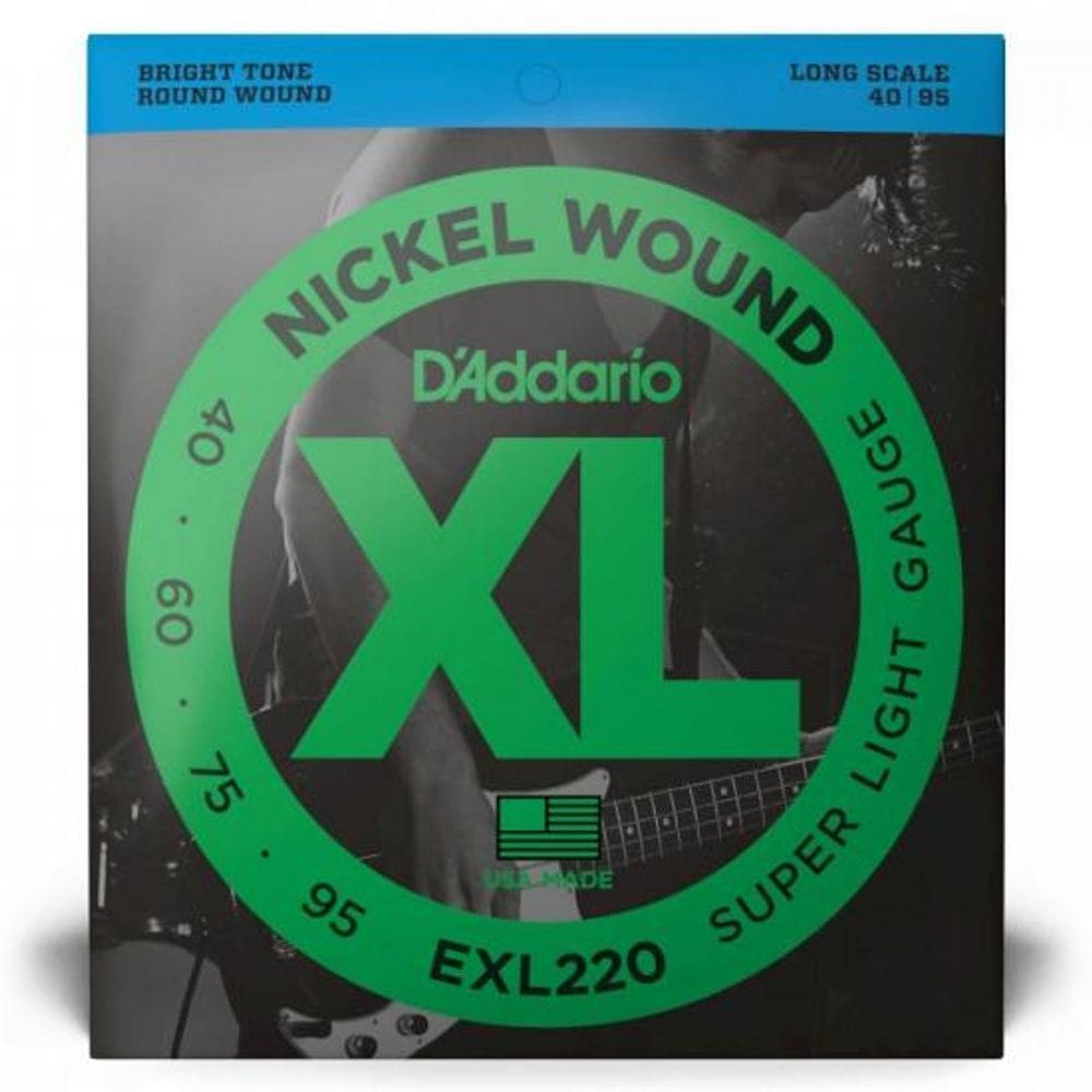 Encordoamento Para Contrabaixo D Addario EXL220 Aço 4un