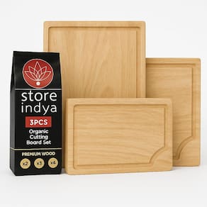 Tábuas de corte STORE INDYA Wooden Acacia Wooden, conjunto de 3