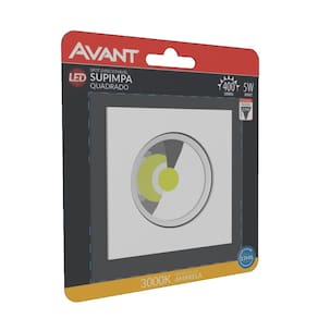 Led Spot Supimpa Quadrada 5W Avant Bivolt Amarela