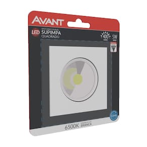 Led Spot Supimpa Quadrada 5W Avant Bivolt Branca