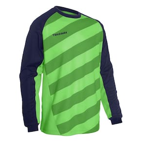 Camisa de goleiro de futebol Vizari Padova para adultos verde/azul marinho