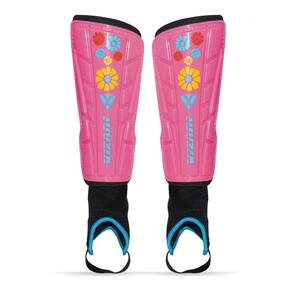 Caneleiras de futebol Vizari Blossom Kids para meninas rosa/azul