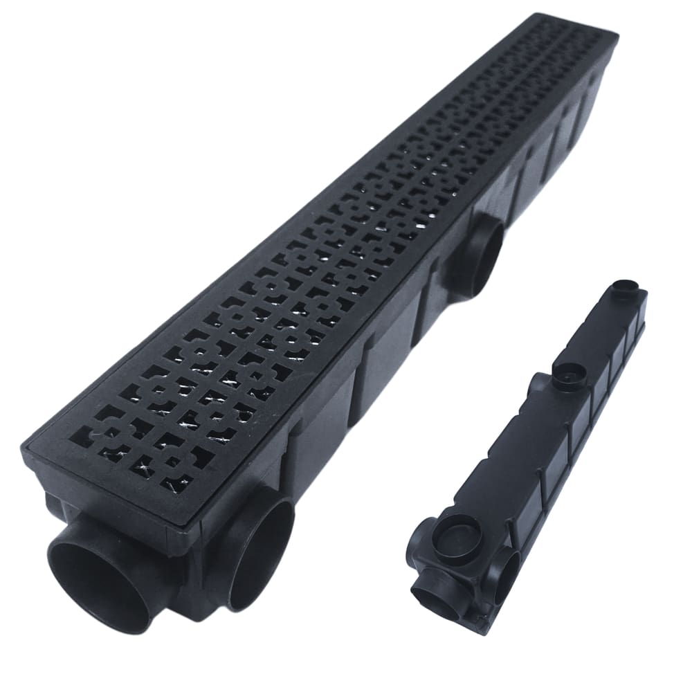 Ralo Linear 6x50 Dubai Plástico Preto Conforto Térmico com Tela