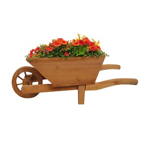 Plantador de jardim de madeira CasaFoyer Wheelbarrow Design