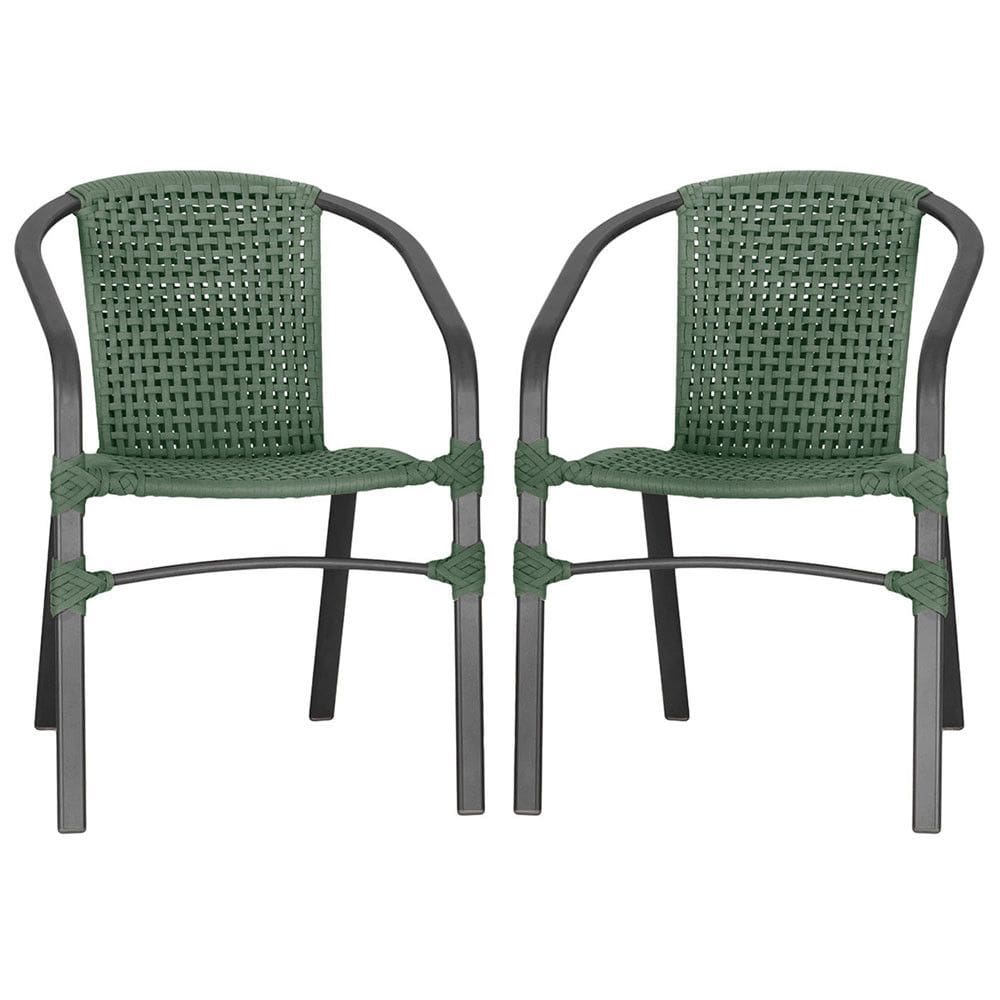 02 Cadeira Floripa Aluminio Trama