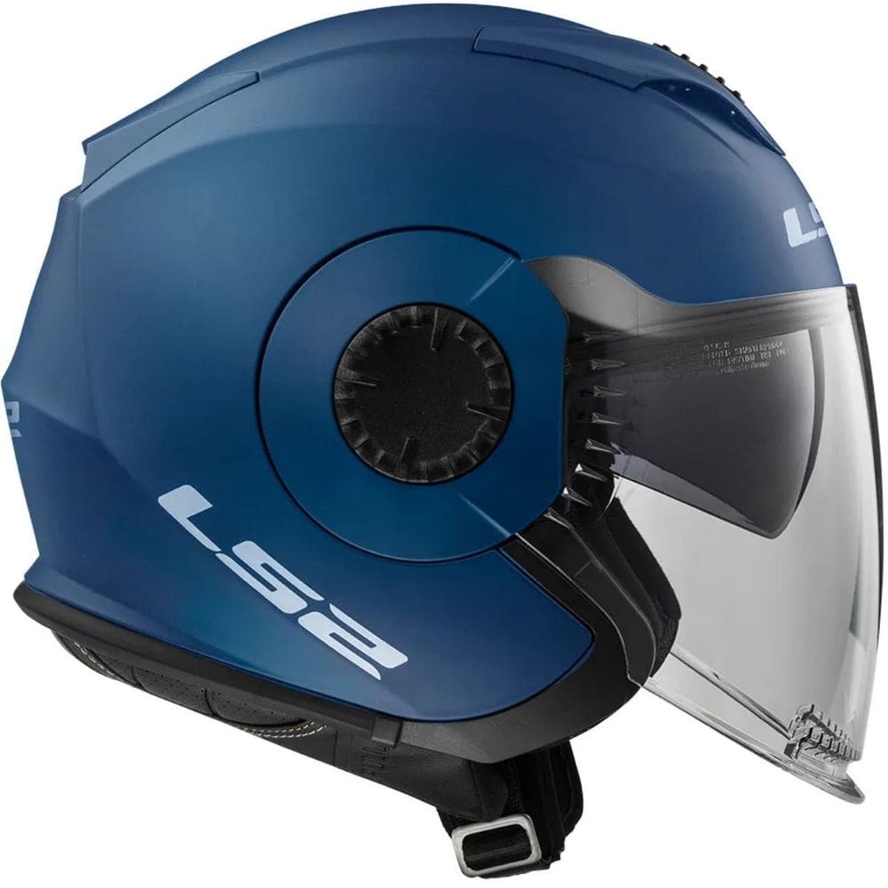 Capacete Ls2 OF570 Verso Aberto Monocolor Azul Fosco