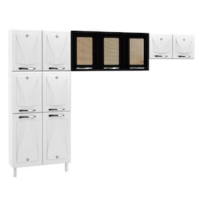 Cozinha de Aço Compacta Star 11 Portas 6 Prateleiras Preto - Telasul