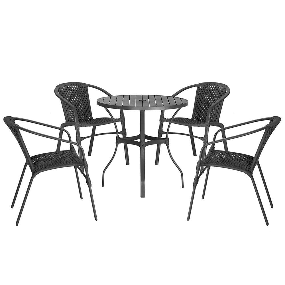 04 Cadeiras Floripa e Mesa Roma Trama