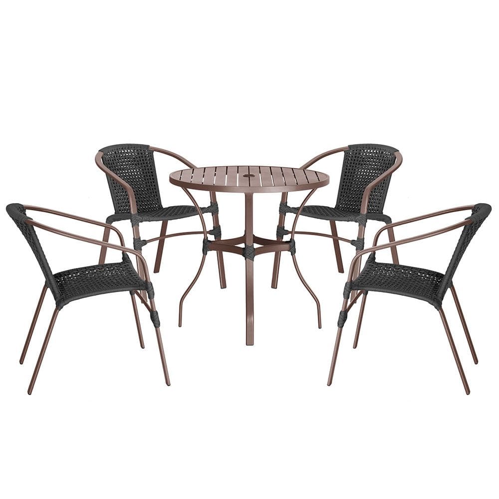 04 Cadeiras Floripa e Mesa Roma Trama 