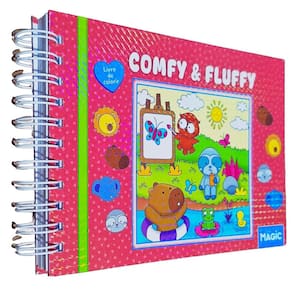 Livro de Colorir Comfy & Fluffy 22x16cm 180g/m² 48 Desenhos Capa Dura Rosa Deto Silva (Ilustrações)