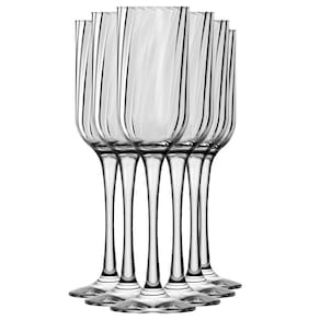 Jogo 6 Taças Fiore 195ml Champanhe Vinhos Coquetéis Transparente Nadir