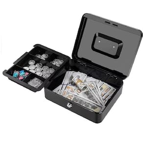 Maleta Cofre Metal Porta Documentos Joias Dinheiro 20Cm Box Organizador Portatil Com Chave Segurança