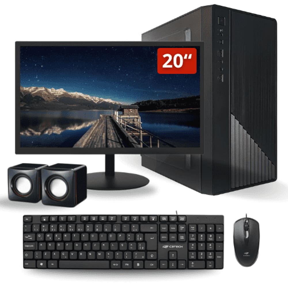 Computador Completo Intel Core I3 4gb Ssd 120 Gb Monitor Led 20 W10