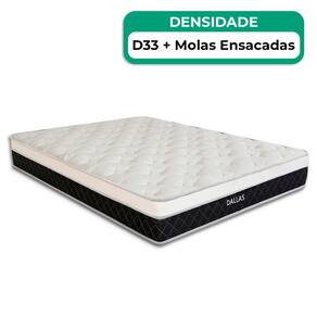 Colchão Dallas Molas Ensacadas Solteirão V-Store 96x203x20