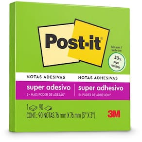 Bloco De Recado Post-it 76x76mm Verde Limeade 90fls. - 3m