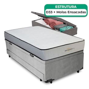 Bicama Baú Solteirão Colchão Orthopedic D33 Vstore