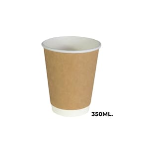 Copo Papel Kraft Talge 350ml C/500 Un | Ecológico e Resistente p/ Bebidas Quentes e Frias