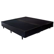 Cama Box Queen 158 Bipartido Bello Box - Tecido Sintético Preto