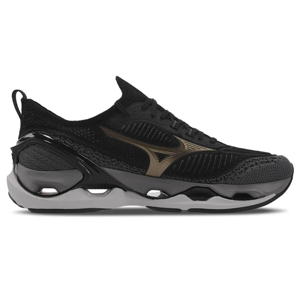 Tênis Mizuno Wave Endeavor 3 - Masculino - Preto-Dourado