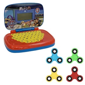 Kit Laptop Infantil Educativo Candide Patrulha Canina Bilíngue + 1 Fidget Spinner