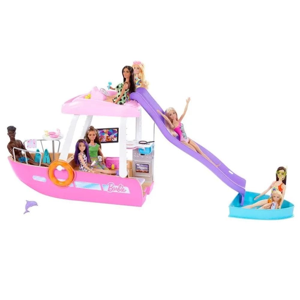 Barbie Barco Com Piscina E Toboágua - Mattel HJV37