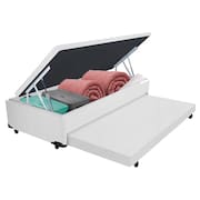 Bicama Box com Baú Solteiro Branco 88x188x44 V-Store