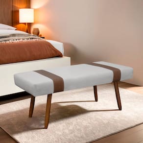 Puff Recamier Retangular para Sala Quarto Belt 90cm Bouclê - SOFA STORE