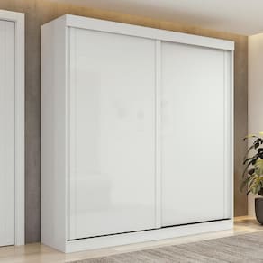 Guarda-Roupa 2 Portas de Correr 2 Gavetas Easy Light Branco