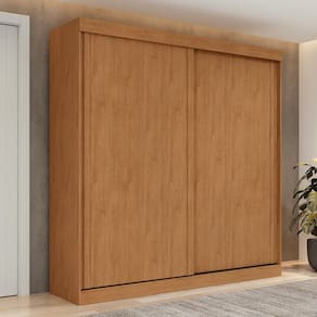 Guarda-Roupa 2 Portas de Correr 2 Gavetas Easy Light Amendoa Clean/off White/Amendoa Clean
