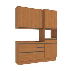 Cozinha Compacta Valence 8 Portas 5 Gavetas Canela