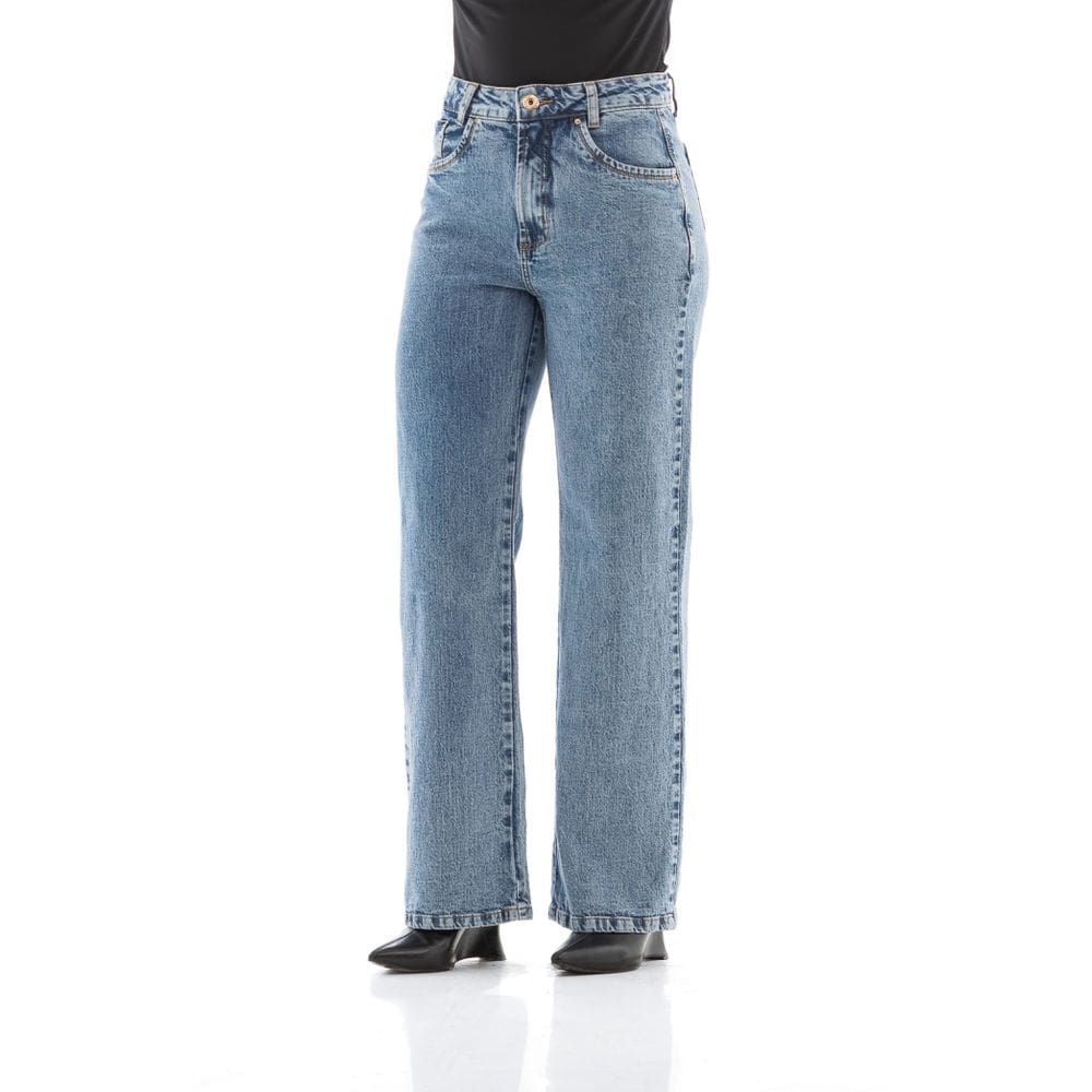 Calça Jeans Feminina Arauto Wide Leg Comfy