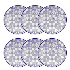 Jogo de 6 Pratos Fundos 23 Cm Floreal Náutico Oxford