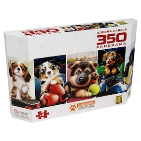 Quebra-cabeça 350 peças Panorama Cachorrinhos Esportistas