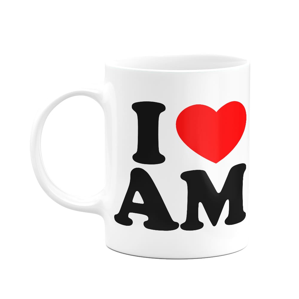 Caneca I Love AM - Amazonas - 325ml - branca