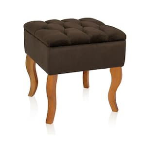 Puff para Sala de Estar Quadrado Anna Marrom