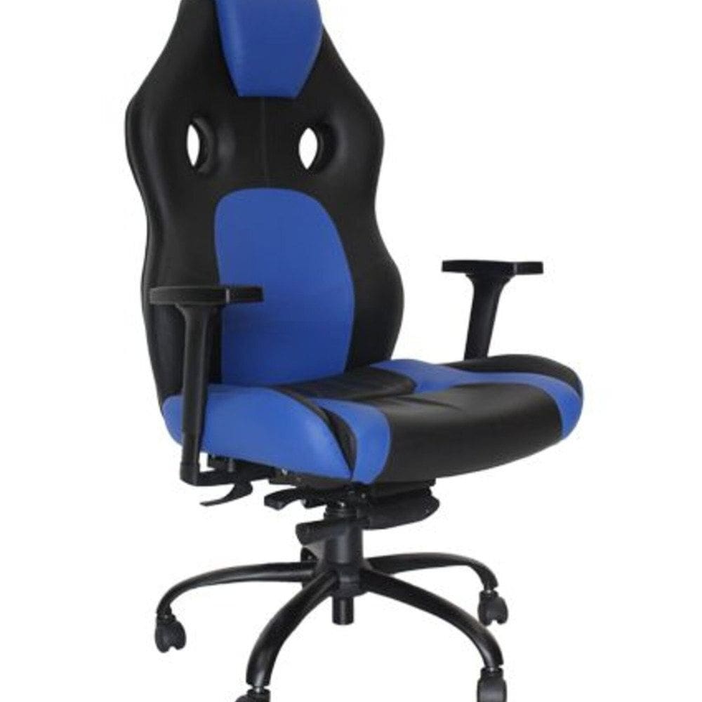 Cadeira para Escritório Gamer Giratória Gamer Racing Azul / Preto