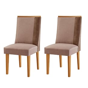 Conjunto de Cadeiras para Sala de Jantar Merlim Capuccino / Naturalle